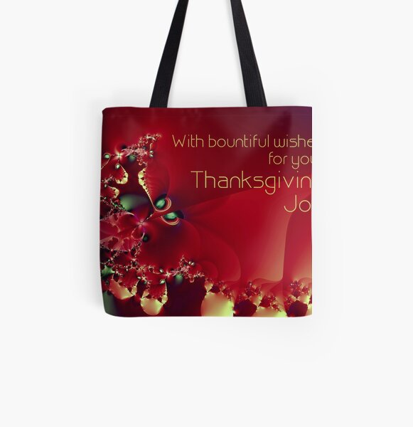 Thanksgiving Card All Over Print Tote Bag