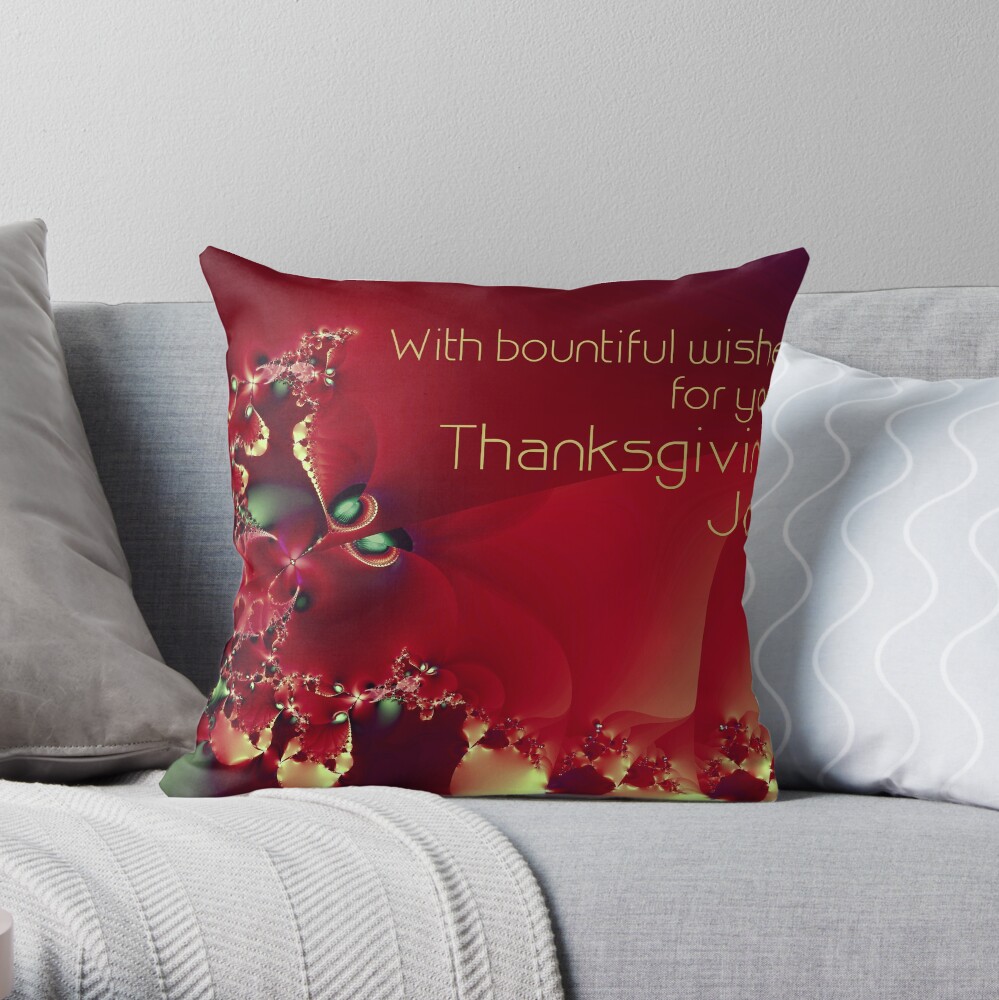 Thanksgiving Card Throw Pillow