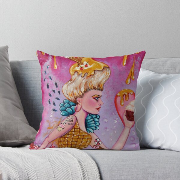 Take the Cupcake and Run Throw Pillow