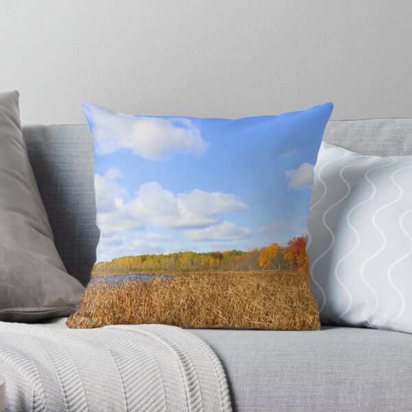Autumn Mer Bleu Throw Pillow