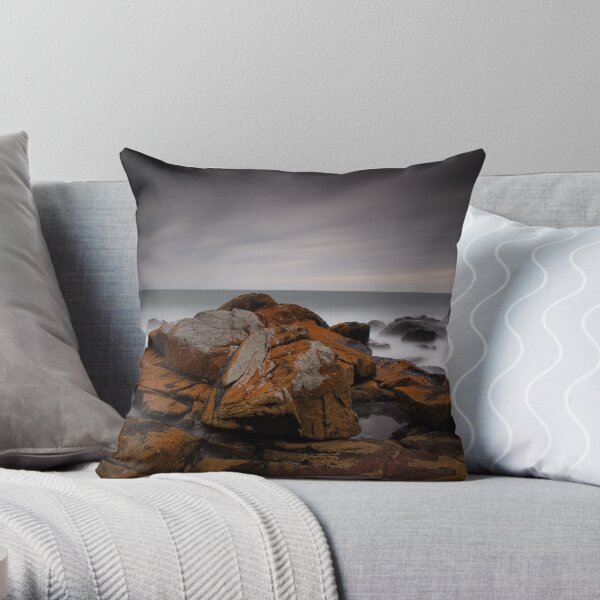 Bass Strait Boulder Throw Pillow