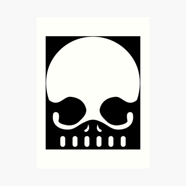 Fairy Tail Blue Skull Symbol Art Print By Elizaldesigns Redbubble