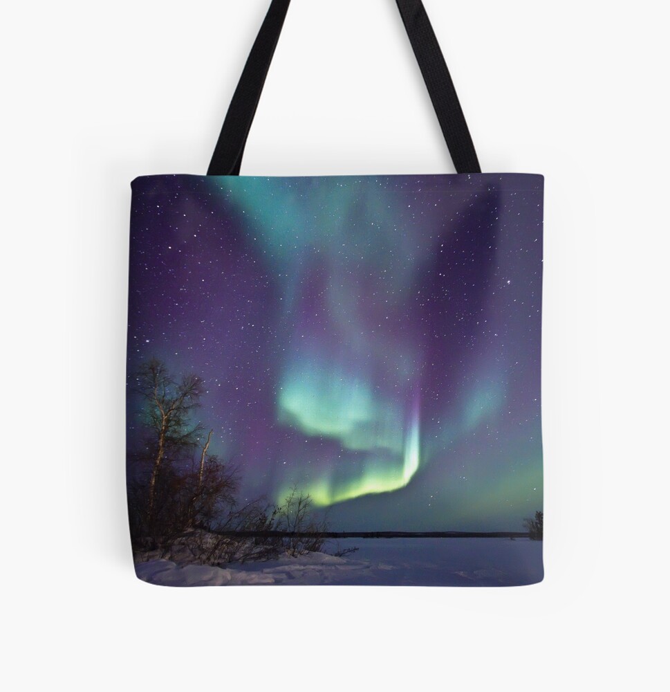 Aurora Borealis over Gordon Lake Greeting Card for Sale by