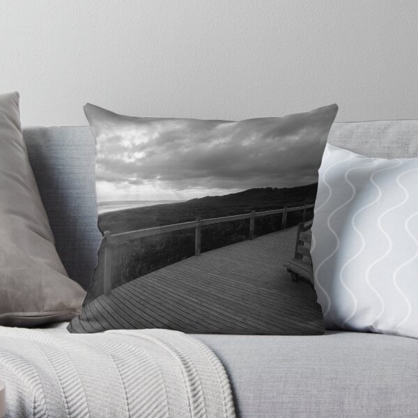Sandy Point Boardwalk Throw Pillow