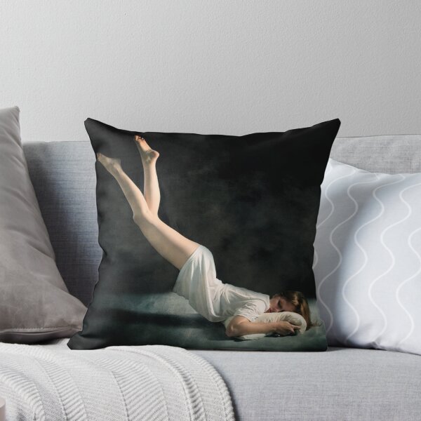 Falling Asleep Throw Pillow