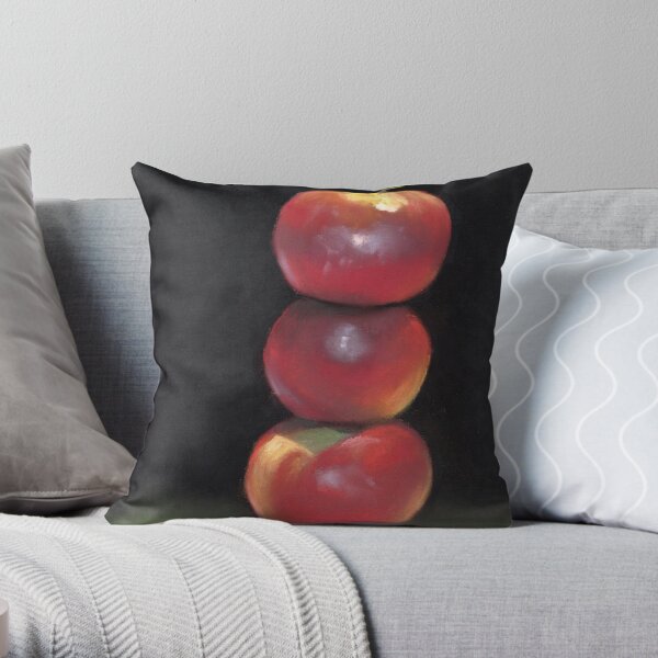 stacked apples Throw Pillow