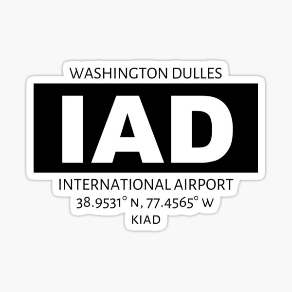 Washington Dulles Airport IAD Sticker