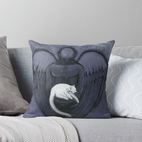 Item preview, Black angel holding white cat designed and sold by AngelsTrail.