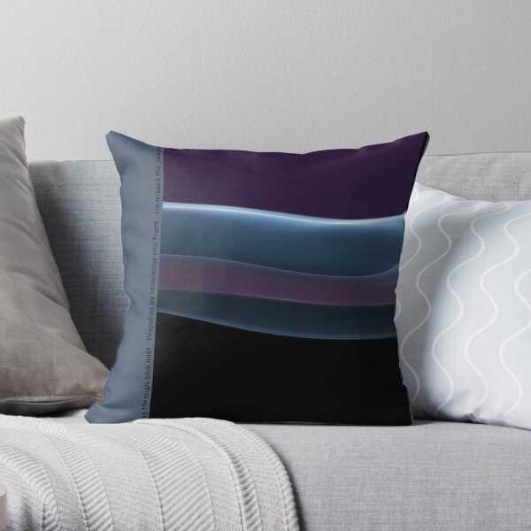 Smoky Blues Bends Throw Pillow