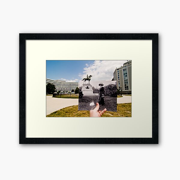Looking Into the Past: Thomas Circle, Washington, DC Framed Art Print