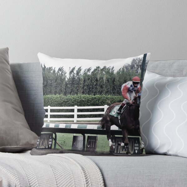 By A Mile Throw Pillow