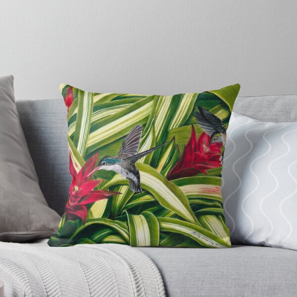 Item preview, Hummingbirds And Bromiliad designed and sold by kwoolingtonart.