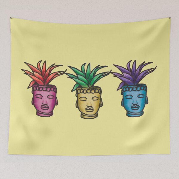 Item preview,  3 colorful buddha succulents designed and sold by daisydebby.