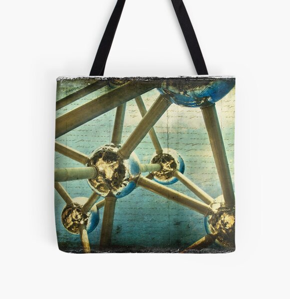 Atomium, Brussels, Belgium - Forgotten Postcard All Over Print Tote Bag