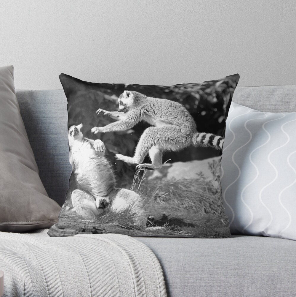 Play Fight Throw Pillow