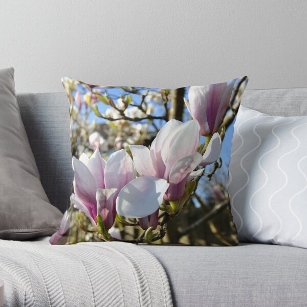 Magnolia in Bloom Throw Pillow