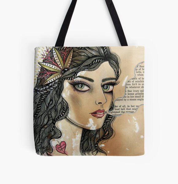 she only exists in ghost stories All Over Print Tote Bag