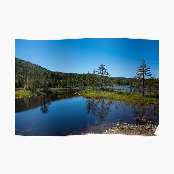 See in der Region Telemark, Norwegen / Skandinavien Poster
