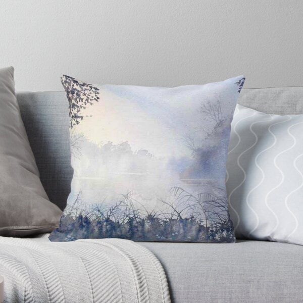 Cold and Frosty Mooring Throw Pillow