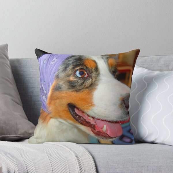 Cezanne Blue is one cool Dude! Throw Pillow