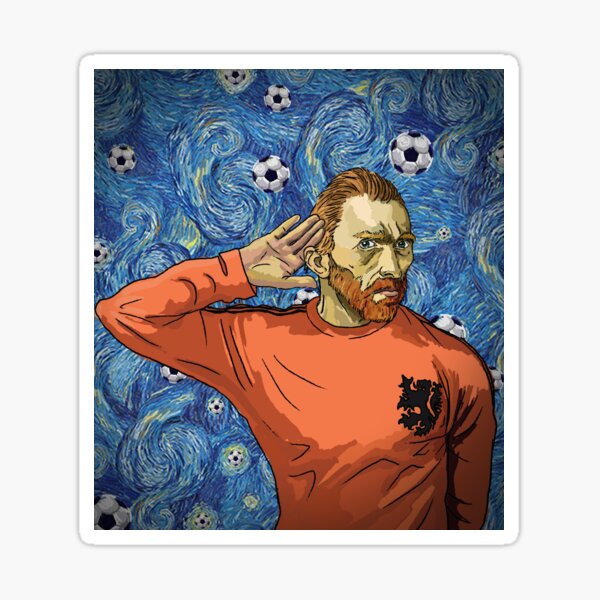 Vincent "I can't hear you" Van Gogh. Revolutionary Football Sticker