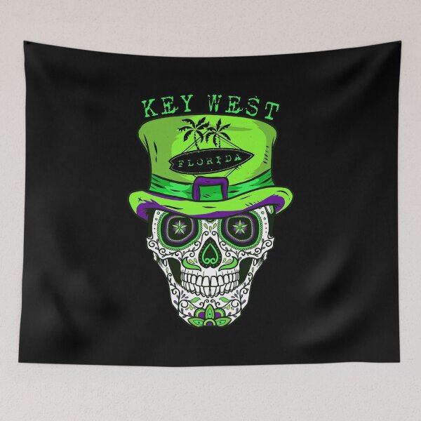 Item preview, Key West Sugar Skull Hat designed and sold by KoolMoDee.