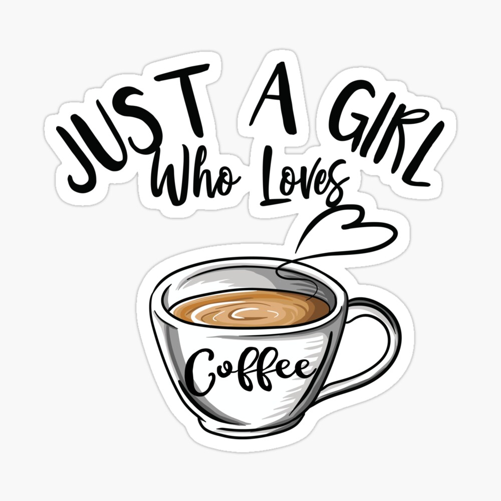 Cute Just A Girl Who Loves Coffee Lover Women Mom Gift | Art Board Print