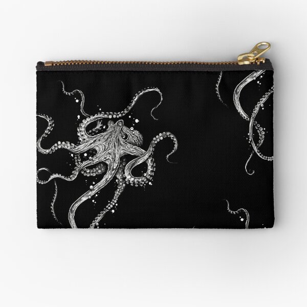 Tentacle- Zippered Pouch, Small – Octopus Ink