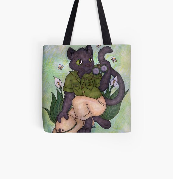 Panther On Safari All Over Print Tote Bag