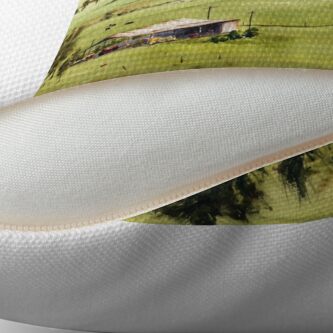 Alternate view of From Streeton Lookout, Freemans Reach Throw Pillow