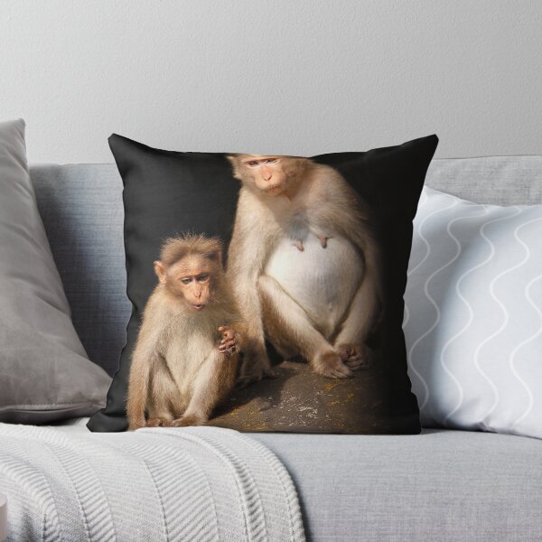 Monkeying Around Throw Pillow