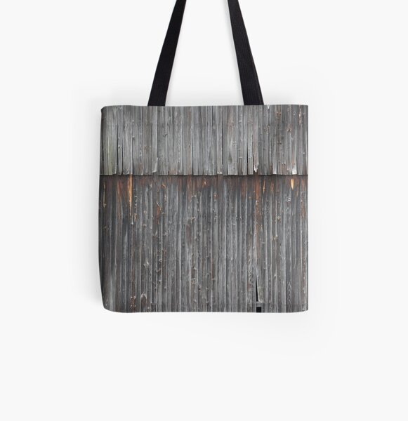 Weathered Barn Side All Over Print Tote Bag