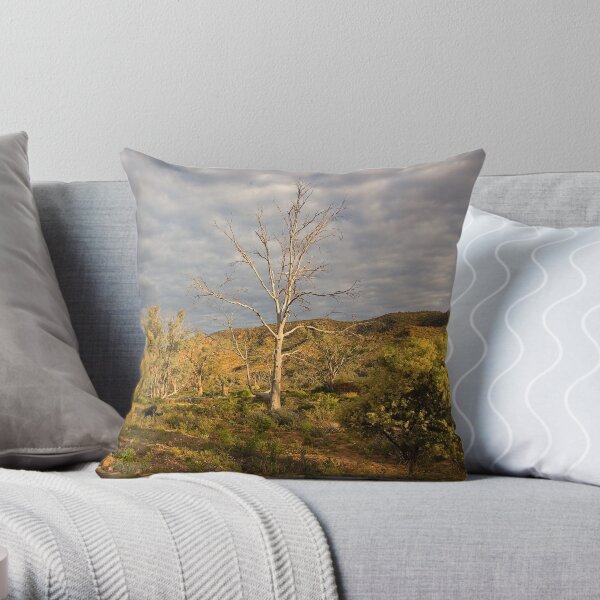 Ghostly Relief Throw Pillow