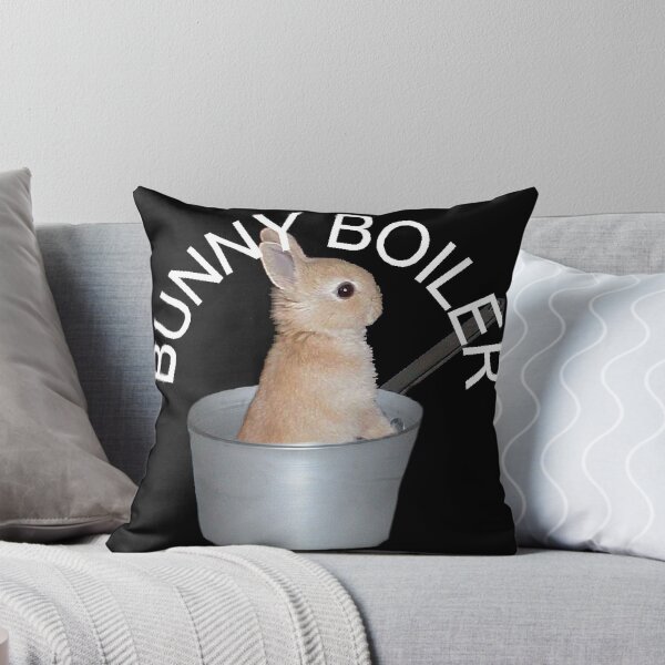 Bunny boiler Throw Pillow