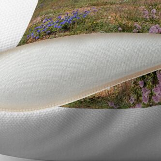 Alternate view of Hill of Flowers Throw Pillow