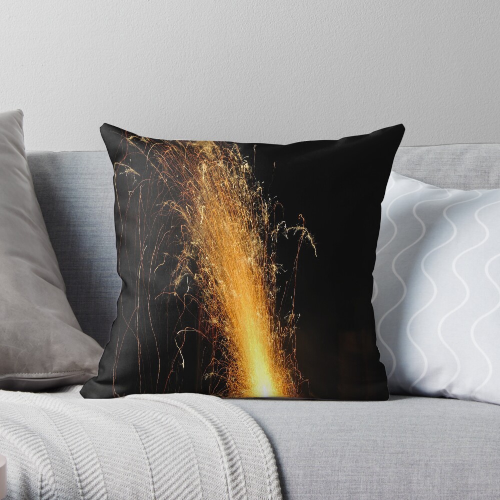 Garden Volcano Throw Pillow