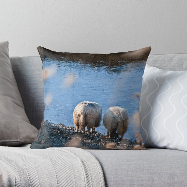 A sheep story Throw Pillow