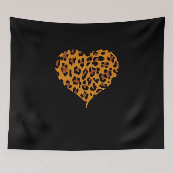 Item preview, Cheetah Pattern Heart Leopard Fur Heart Shape Animal Print designed and sold by BornDesign.