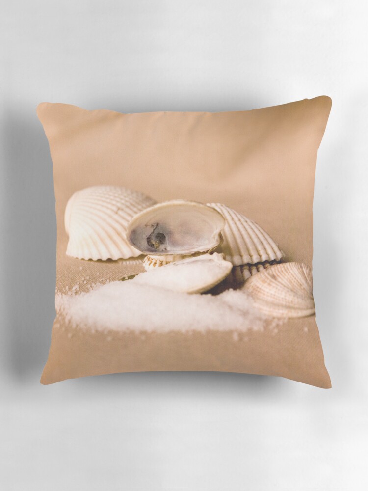 Thumbnail 3 of 4, Pillow, Sea Shells and Sea Salt designed and sold by SpicieFoodie.