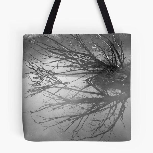 Item preview,  Hemos tenido las brumas más maravillosas de la mañana y tuve la suerte de capturar la quietud de los reflejos del viejo árbol en medio de nuestra presa. designed and sold by Michelle Thompson.