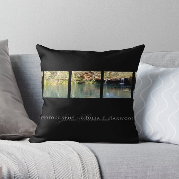 Fern Pool on Black ~ Signature Series Throw Pillow