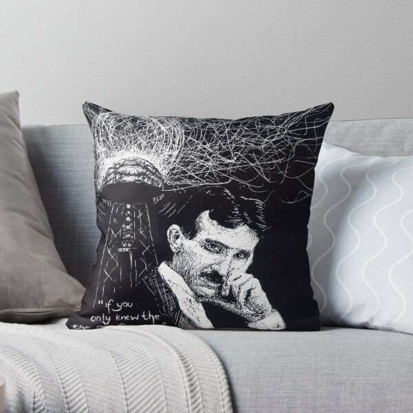 "Nikola Tesla"- 2010 Throw Pillow