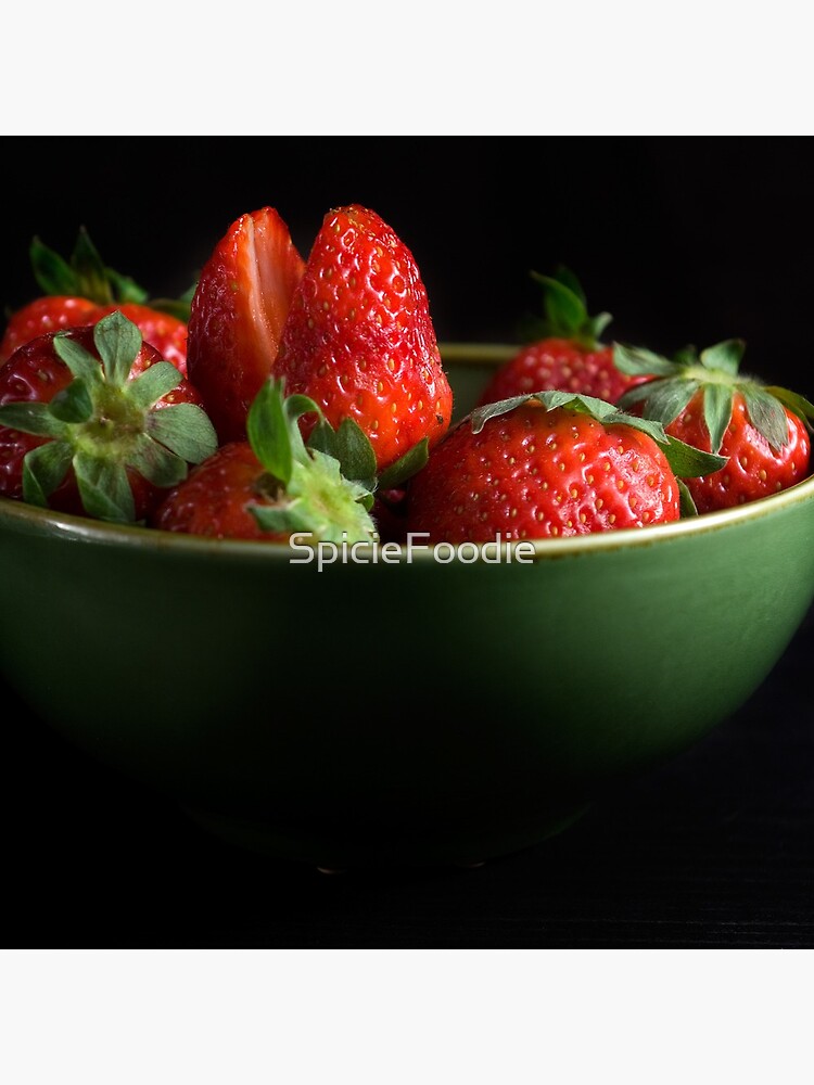 Thumbnail 4 of 4, Pillow, Strawberries Peering From Bowl designed and sold by SpicieFoodie.