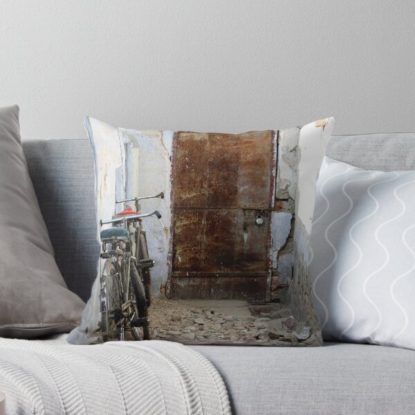 Item preview, Laneway with Bicycles & Steel Door, Gujurat, India designed and sold by kojak67.