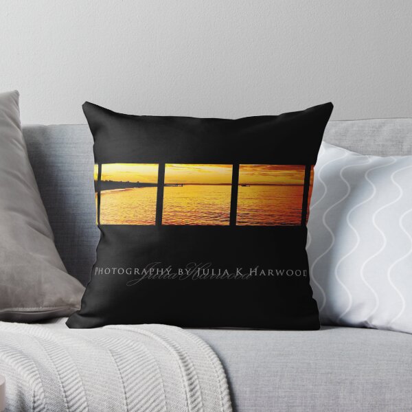 Sunset on black ~ Signature Series Throw Pillow