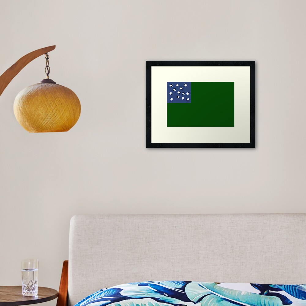 Green Mountain Boys Flag of the Vermont Republic Framed Art Print