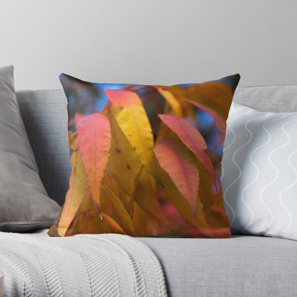 Flowing Fall Foliage Throw Pillow