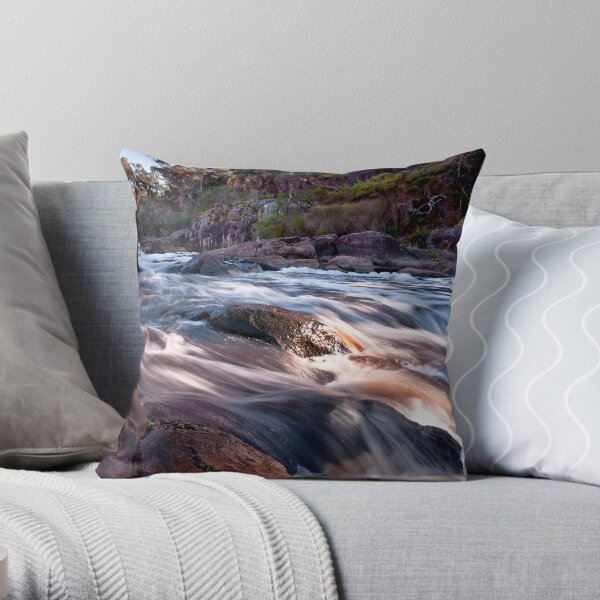 "Cascading Torrent" Throw Pillow