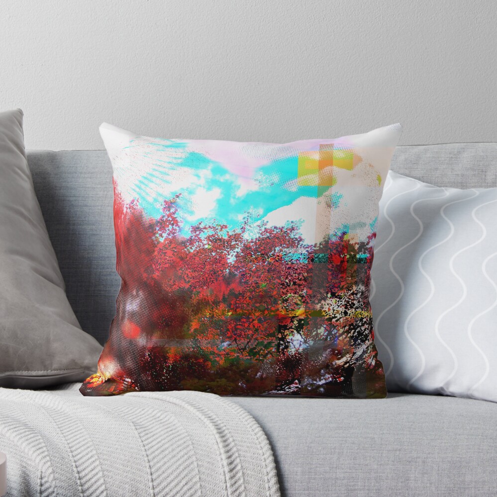 Earth Exploded in Autumn Throw Pillow