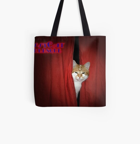 Pussycat Burlesque All Over Print Tote Bag